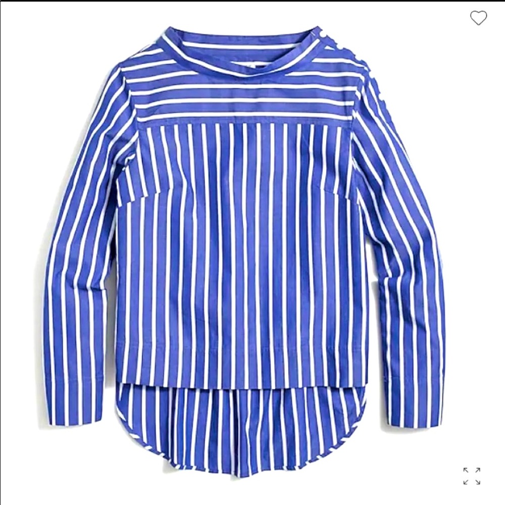 Jcrew poplin funnelneck summer top size 4